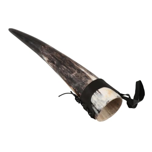 CLISPEED Handgefertigter Hornbecher aus Ochsenhorn Dekoratives Horndekor für Weintrinken Vintage Stil Einzigartiges Design für Mittelalter Fans und Deko CLISPEED Handgefertigter Hornbecher aus Ochsenhorn Dekoratives Horndekor für Weintrinken Vintage Stil Einzigartiges Design für Mittelalter Fans und Deko von CLISPEED