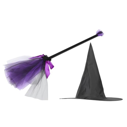 CLISPEED Hexenbesen und Hexenhut aus Oxford Leicht und Langlebig Halloween Kostüm Zubehör für Fasching und Party Einstellbare Einheitsgröße für Kreative Hexen Zauberer-outfits CLISPEED Hexenbesen und Hexenhut aus Oxford Leicht und Langlebig Halloween Kostüm Zubehör für Fasching und Party Einstellbare Einheitsgröße für Kreative Hexen Zauberer-outfits von CLISPEED