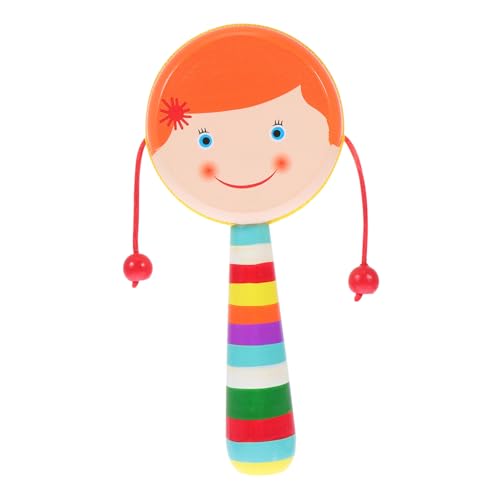 CLISPEED Holz Babyspielzeug Shaking Trommel Handkurbel Rassel Sensorische Entwicklung Sicherer Greifling für Kleinkinder Ab Monaten Pädagogisches Musikinstrument in Orange CLISPEED Holz Babyspielzeug Shaking Trommel Handkurbel Rassel Sensorische Entwicklung Sicherer Greifling für Kleinkinder Ab Monaten Pädagogisches Musikinstrument in Orange von CLISPEED