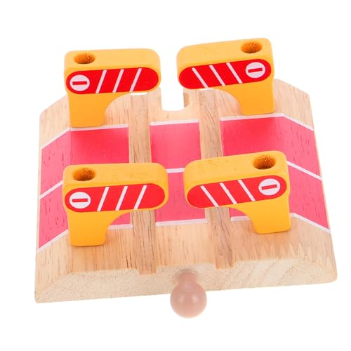 CLISPEED Holz Bahnstation Zubehör Zugschienen Erweiterbar Rotes Holz Roadblock Kreative Bahn Plattform für Familienzeit und Kinderspaß CLISPEED Holz Bahnstation Zubehör Zugschienen Erweiterbar Rotes Holz Roadblock Kreative Bahn Plattform für Familienzeit und Kinderspaß von CLISPEED