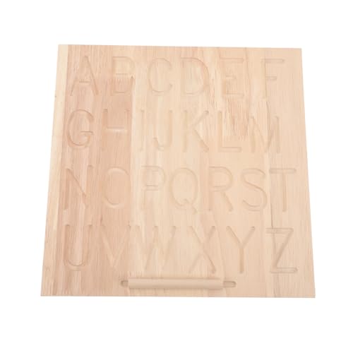 CLISPEED Holzbuchstaben Üben Bord Mit Stift Doppelseitige Alphabet Tracing Tool Buchstaben-übungsbrett Für Junge Mädchen Pädagogisches Spielzeug Für Heimunterricht Und Kindergarten von CLISPEED