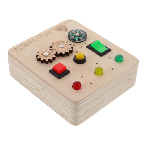 CLISPEED Holz Busy Board für Grünem Lichtschalter Montessori Activity zur Frühkindlichen Sensorisches Lernspielzeug zur Koordinations Kreativitätsentwicklung CLISPEED Holz Busy Board für Grünem Lichtschalter Montessori Activity zur Frühkindlichen Sensorisches Lernspielzeug zur Koordinations Kreativitätsentwicklung von CLISPEED