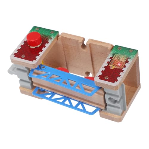 CLISPEED Holz Eisenbahn Hubbrücke Zubehör Lifting Bridge Kompatibel mit Holzschienen Zugzubehör für Ab Jahren Erweiterbar für Kreative Spielwelten von CLISPEED