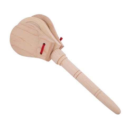 CLISPEED Holz Kastagnetten Musikinstrument aus Birkenholz Pädagogisches Musikspielzeug Sicher Poliert Einfache Handhabung Fördert und Denkfähigkeit für Ab Jahren von CLISPEED