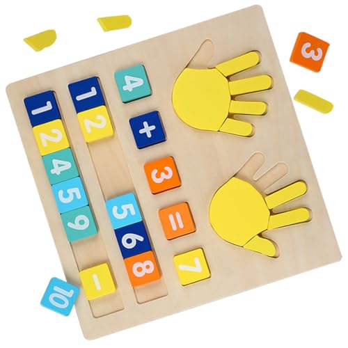 CLISPEED Holz Mathe Spielzeugset Pädagogisches Lernspielzeug für Mathematik Addition und Subtraktion Geeignet für Kindergarten und Zuhause Fördert Kognitive Fähigkeiten und Praktische von CLISPEED
