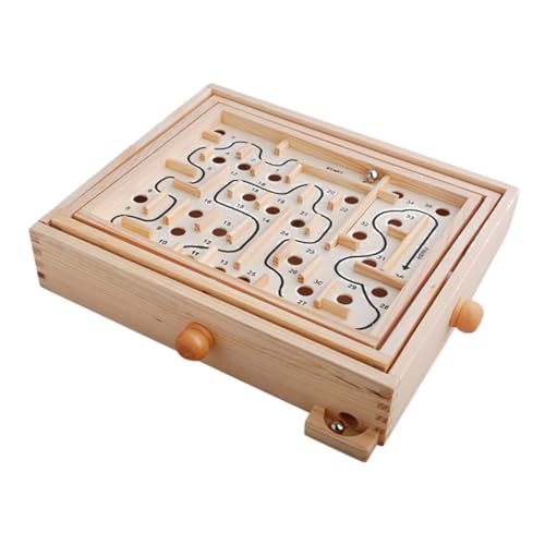 CLISPEED Holz Maze Kugelspiel Puzzle Lernspielzeug aus Holz für und Problemlösung Pädagogisches Geschicklichkeitsspiel für Jungen und Mädchen Stressabbauendes Intelligenzspielzeug CLISPEED Holz Maze Kugelspiel Puzzle Lernspielzeug aus Holz für und Problemlösung Pädagogisches Geschicklichkeitsspiel für Jungen und Mädchen Stressabbauendes Intelligenzspielzeug von CLISPEED
