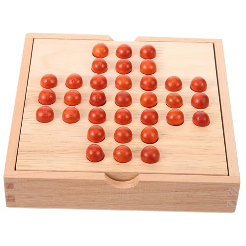 CLISPEED Holz Schachspiel für Spieler Langlebiges Lernspielzeug mit Glatter Oberfläche Fördert Visuelle Entwicklung und Eltern Junge Mädchen Interaktion Indoor Brettspiel für Freizeitspaß von CLISPEED