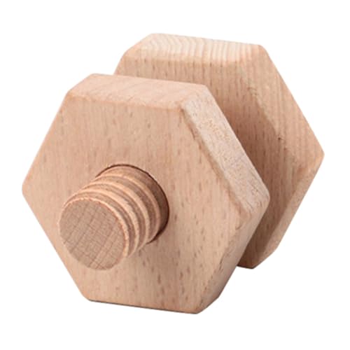 CLISPEED Holz Schraubspielzeug Pädagogisches Montessori Lernspielzeug für Formenerkennung Motorikförderung Sicheres Naturmaterial für Kleinkinder Ab Jahren von CLISPEED