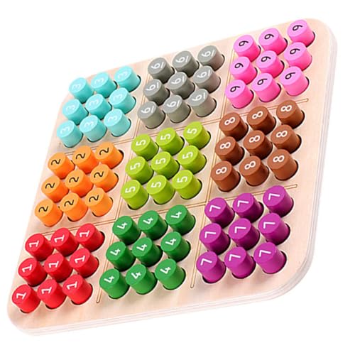 CLISPEED Holz Sudoku Brettspiel Lernspielzeug für Erwachsene Langlebiges Logikspiel zur Mathematischer Fähigkeit Abwaschbares Holzbrett Freizeitspiel von CLISPEED