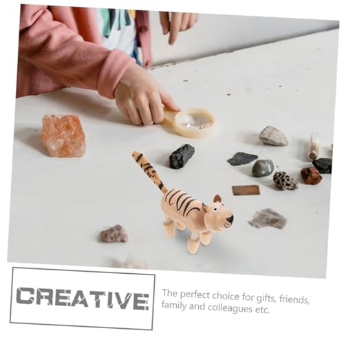 CLISPEED Holz Tierfigur Beweglich Realistisch Kinderzimmer Dekoration Modell Kleine Tiere für Kinderzimmer Desktop Ornamente von CLISPEED