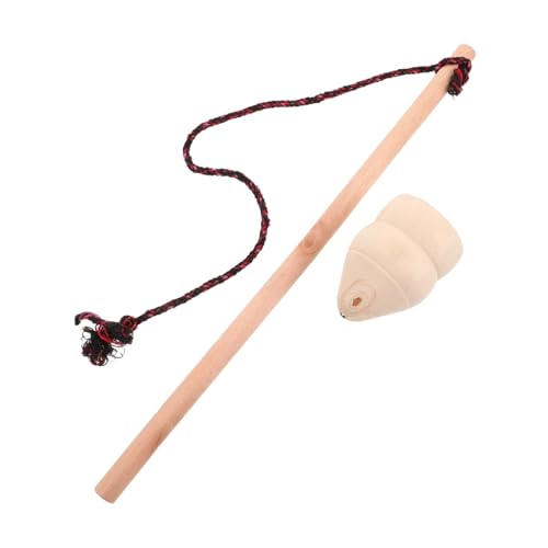 CLISPEED Holz mit Peitsche Handgefertigtes Retro Massivem Holz Verschleißfest für Outdoor Fitness und Spaß Traditionelles Chinesisches Gyroskop für von CLISPEED