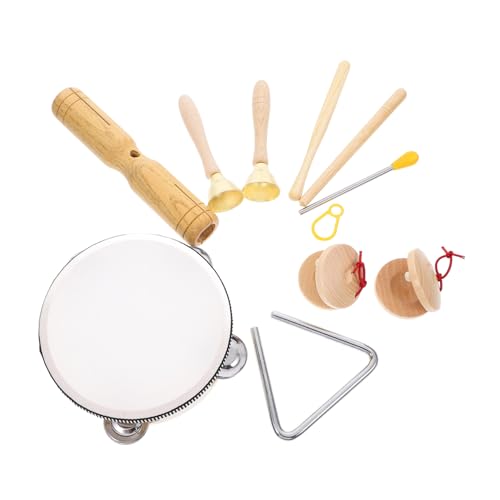 CLISPEED Holz musikinstrumente für Kleinkinder Percussion aus Natürlichem Holz Sichere Verarbeitung Langlebig Klarer Klang für Musikförderung und Motorische Entwicklung von CLISPEED