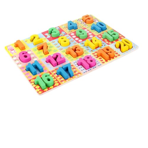 CLISPEED Holzbauklötze Lernspielzeug Zahlenpuzzle Holzspielzeug mit Einlegefunktion Montessori Pädagogisches für Kleinkinder Ab Jahr zur Kognitiver Fähigkeiten von CLISPEED