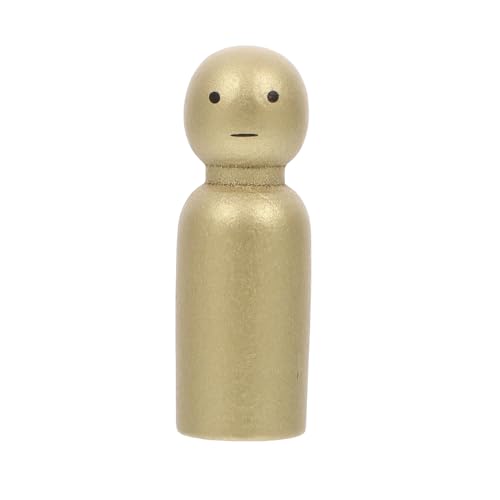 CLISPEED Holzfigur Miniatur Goldener Junge Holzpuppe Modell Robust Langlebig Handgefertigt Für Puppenhaus Dekoration DIY Landschaften von CLISPEED