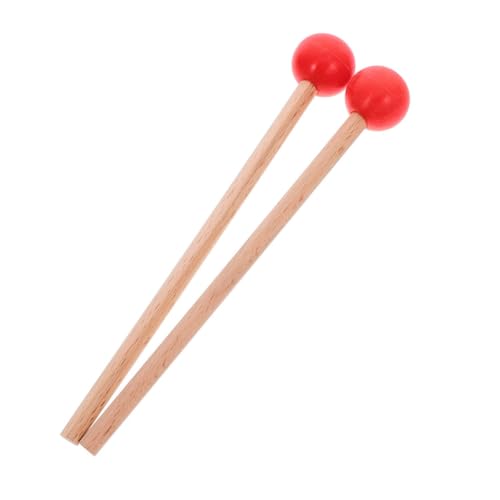 CLISPEED Holzgriff Xylophon Schlägel mit Gummikopf Lange Percussion Mallets für Marimba Glockenspiel und Tong Drum Vielseitiges Musikinstrumentenzubehör für Musiker von CLISPEED