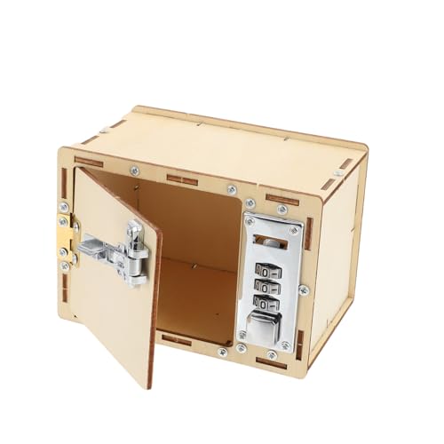 CLISPEED Holzmechanisches Puzzle DIY Lernspielzeug für Ab Jahren Logisches Denken Fördernd Praktische Fähigkeiten Trainierend Kreative Schatztruhe mit Schloss zum Selberbauen von CLISPEED