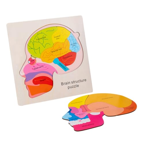 CLISPEED Holzpuzzle Pädagogisch Funktion Struktur Matching Spiel Passende Szene für Ab Jahren Holzpuzzle für Ab Jahren Pädagogisches Struktur Matching Spiel mit Großen Bausteinen für Frühe von CLISPEED