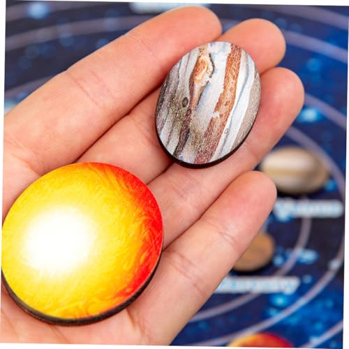 CLISPEED Holzpuzzle Solar System Modell für Planeten Lernspielzeug Pädagogisches Weltraumspiel Denkfähigkeit Kreativität und Feinmotorik Montessori Holzspielzeug Ab Jahren von CLISPEED