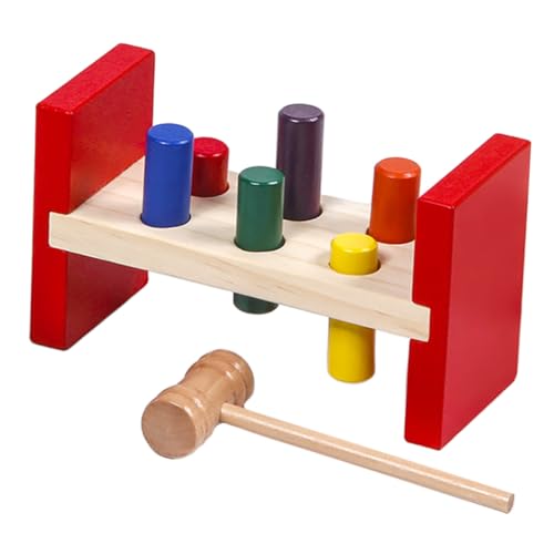 CLISPEED Holzspielzeug Hammer Montessori Pädagogisches Ab Jahr Motorisches Klopfspiel für Kleinkinder Fördert Feinmotorik und Konzentration Glatte Oberfläche Sicher für Junge Mädchen CLISPEED Holzspielzeug Hammer Montessori Pädagogisches Ab Jahr Motorisches Klopfspiel für Kleinkinder Fördert Feinmotorik und Konzentration Glatte Oberfläche Sicher für Junge Mädchen von CLISPEED