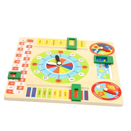 CLISPEED Holzspielzeug Kalenderuhr für Kleinkinder Pädagogische Lernuhr mit Zahlen und Farberkennung Montessori Holzspielzeug Hand Koordination und Zeitverständnis Sicher und Langlebig CLISPEED Holzspielzeug Kalenderuhr für Kleinkinder Pädagogische Lernuhr mit Zahlen und Farberkennung Montessori Holzspielzeug Hand Koordination und Zeitverständnis Sicher und Langlebig von CLISPEED