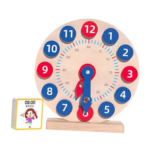 CLISPEED Holzspielzeug Lernuhr für Simulierte Kleine Uhr aus Sicherem Leichtem Material Pädagogisches Modell zur Zahlenvermittlung für Vorschule und Familieninteraktion CLISPEED Holzspielzeug Lernuhr für Simulierte Kleine Uhr aus Sicherem Leichtem Material Pädagogisches Modell zur Zahlenvermittlung für Vorschule und Familieninteraktion von CLISPEED