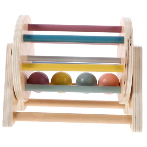 CLISPEED Holzspielzeug Textile Trommel Lernspielzeug Motorik Hand Auge Koordination Sensorisches für Kleinkinder Ab Jahr von CLISPEED
