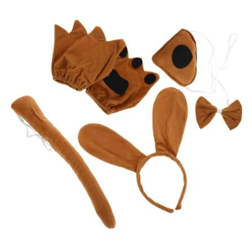 CLISPEED Hundekostüm für Kopfband Fliege Nase Handschuhen Bequeme Detailreiche Welpen Accessoires für Halloween Party Cosplay und Rollenspiele CLISPEED Hundekostüm für Kopfband Fliege Nase Handschuhen Bequeme Detailreiche Welpen Accessoires für Halloween Party Cosplay und Rollenspiele von CLISPEED