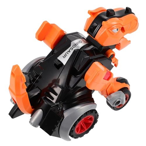 CLISPEED Inertiales Dinosaurier Spielzeugauto Verwandlungsfähiges für Sicher und Leicht Fördert Motorik und Eltern Junge Mädchen Beziehungen Orange Tyrannosaurus von CLISPEED