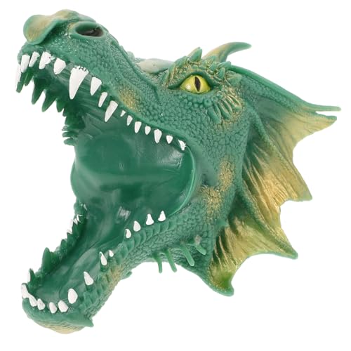 CLISPEED Interaktive Dinosaurier handpuppe aus Weichem Gummi Realistische für Lustiges Tier handspielzeug für Fantasievolles Geschichtenerzählen und Kreative Kinderanimation Grün von CLISPEED