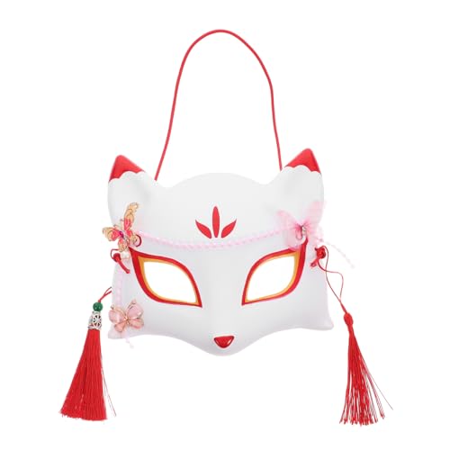 CLISPEED Japanische Fuchsmaske Halbgesichtsmaske Cosplay Maske für Damen Halloween Karneval Party Kostüm Zubehör Einzigartiges Design Leicht zu Tragen Vielseitig Einsetzbar CLISPEED Japanische Fuchsmaske Halbgesichtsmaske Cosplay Maske für Damen Halloween Karneval Party Kostüm Zubehör Einzigartiges Design Leicht zu Tragen Vielseitig Einsetzbar von CLISPEED