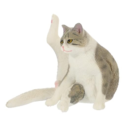 CLISPEED Katzenmodell Kätzchen Figur für Katzenliebhaber Realistische Katzenstatue als Tischdeko Süßes Katzen Spielzeug für Innen und Außenbereich CLISPEED Katzenmodell Kätzchen Figur für Katzenliebhaber Realistische Katzenstatue als Tischdeko Süßes Katzen Spielzeug für Innen und Außenbereich von CLISPEED