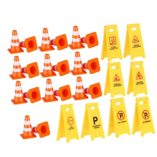 CLISPEED Kinderspielzeug Für Simulations-Warnschild- Kleines Straßenschild- Simulations-verkehrsspielzeug Straßenschilder Für Mini-verkehrszeichen Plastik von CLISPEED