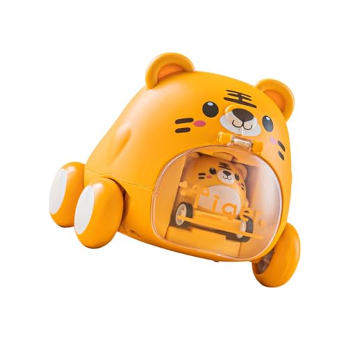 CLISPEED Kinderspielzeug Rückzugauto Tiger Modell Adorable Form Lernspielzeug für Jungen Mädchen Langlebig Verschleißfest Fördert Kreativität und Soziale Fähigkeiten von CLISPEED