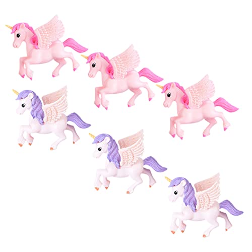 CLISPEED Kleiner Einhorn Figuren 6 Stücke Miniatur Einhorn Ornamente für Garten Bonsai Dekoration Tierfiguren Harz CLISPEED Kleiner Einhorn Figuren 6 Stücke Miniatur Einhorn Ornamente für Garten Bonsai Dekoration Tierfiguren Harz von CLISPEED
