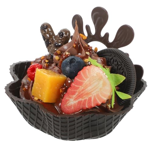 CLISPEED Künstliches Eiscreme Dessert Modell Simulation Imitation für Dekoration und Auslagen für Haushalte und Geschäfte Farbenfrohes Deko Element für Festliche Anlässe von CLISPEED