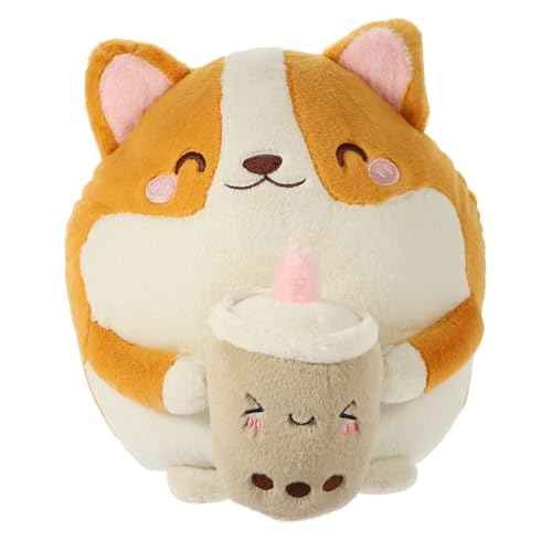 CLISPEED Kuscheliges Corgi Plüschtier mit Milchtee Becher Weiches Gefülltes Stofftier Niedliches Cartoon Hundespielzeug für Geschenkidee zum Geburtstag für Mädchen und Jungen CLISPEED Kuscheliges Corgi Plüschtier mit Milchtee Becher Weiches Gefülltes Stofftier Niedliches Cartoon Hundespielzeug für Geschenkidee zum Geburtstag für Mädchen und Jungen von CLISPEED