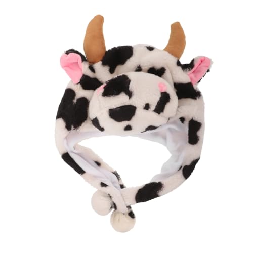 CLISPEED Kuscheltiere Mütze mit Kuhohren Plüsch Kuhhut für Damen Warm für Cosplay Mottopartys Lustiges Tierkostüm Zubehör Einzigartiges Design CLISPEED Kuscheltiere Mütze mit Kuhohren Plüsch Kuhhut für Damen Warm für Cosplay Mottopartys Lustiges Tierkostüm Zubehör Einzigartiges Design von CLISPEED