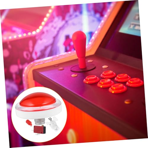 CLISPEED LED beleuchteter Quiz Answer Game Buzzer Großer Roter Druckknopf mit Automatischer Rückstellung Robuster Push Button Buzzer für Interaktive Spielshows und Gaming Zubehör von CLISPEED