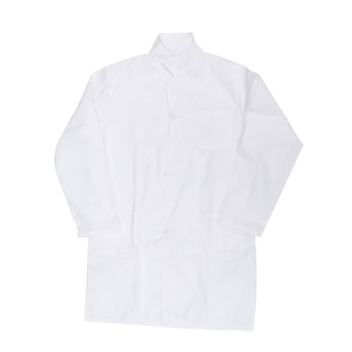CLISPEED Laborkittel Weißer Arztkittel Mittelgroß Baumwolle Kinderkostüm Jungen Mädchen Labor Uniform Cosplay von CLISPEED