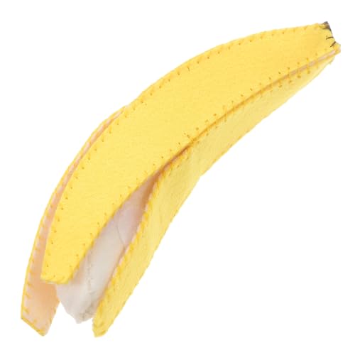 CLISPEED Leichtes Sicheres Bananenspielzeug aus Robustem Vliesstoff Kleines Tragbares Kinderzubehör für Rollenspiele und Weiches Stoffobst für Jungen und Mädchen von CLISPEED