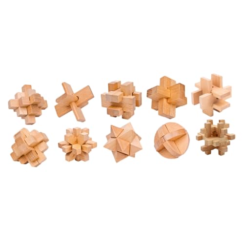 CLISPEED Lu Ban Puzzle aus Buche Teiliges Intelligentes Holzspielzeug zum Entspannen und Fördern von Geschicklichkeit und Hand Auge Koordination Geeignet für Ab Jahren von CLISPEED