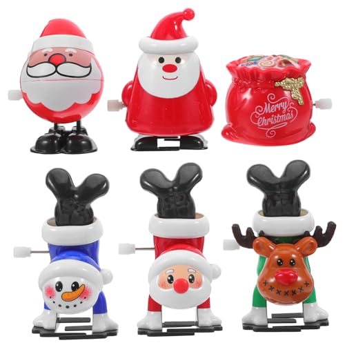 CLISPEED Lustige Aufziehspielzeuge für Verschiedene Figuren von Weihnachtsmann und Schneemann Füllung Partys von CLISPEED