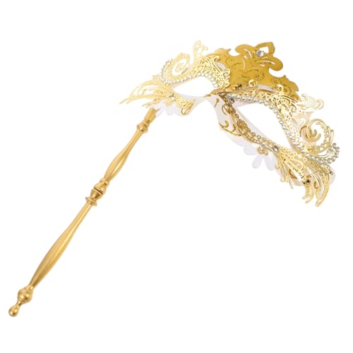 CLISPEED Masquerade Maske mit Abnehmbarem Stab Weiße Platinum Party Maske mit Funkelnden Strasssteinen Langlebiges Material Kunstvolles Drachenmuster für Karneval Kostümball und Cosplay CLISPEED Masquerade Maske mit Abnehmbarem Stab Weiße Platinum Party Maske mit Funkelnden Strasssteinen Langlebiges Material Kunstvolles Drachenmuster für Karneval Kostümball und Cosplay von CLISPEED