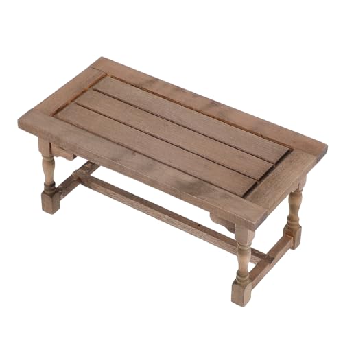CLISPEED Maßstab Holz Möbel Eleganter Mini Tisch für Küche und Dekoration von Puppenhaus Szenen CLISPEED Maßstab Holz Möbel Eleganter Mini Tisch für Küche und Dekoration von Puppenhaus Szenen von CLISPEED