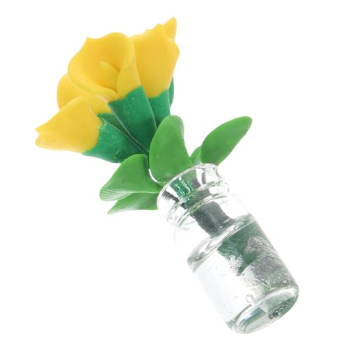 CLISPEED Maßstab Kleine Glasflasche Topf Dekoration Puppenhaus Zubehör Winzige Pflanzenfigur für Mikro Landschaft von CLISPEED