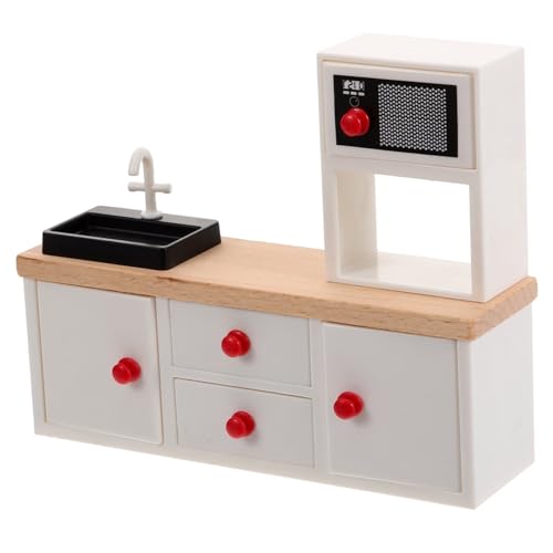 CLISPEED Maßstab Realistische Miniatur Deko Langlebiges Weißes Kabinett für Puppenhaus Einrichtung Bad oder Küchen Szene Zubehör CLISPEED Maßstab Realistische Miniatur Deko Langlebiges Weißes Kabinett für Puppenhaus Einrichtung Bad oder Küchen Szene Zubehör von CLISPEED