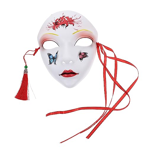 CLISPEED Material Erwachsene Party Maske Vollgesichts Chinesischer Stil Handbemalt Unisex Kostümparty Requisite für Tanz und Maskenball von CLISPEED