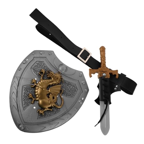 CLISPEED Medieval Knight Zubehör Set mit Renaissance Gürtel Piratenschwert Römischem Schild und Bequemem Schwerthalter für Cosplay Halloween und Theaterveranstaltungen CLISPEED Medieval Knight Zubehör Set mit Renaissance Gürtel Piratenschwert Römischem Schild und Bequemem Schwerthalter für Cosplay Halloween und Theaterveranstaltungen von CLISPEED