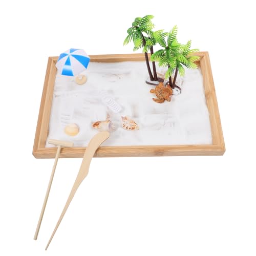 CLISPEED Meditations Sandspielset Ocean Scene mit Holztablett Dekoratives Mini Strand Sandbox Stressreduzierendes Zen Garten für Zuhause und Büro Meeresfigur CLISPEED Meditations Sandspielset Ocean Scene mit Holztablett Dekoratives Mini Strand Sandbox Stressreduzierendes Zen Garten für Zuhause und Büro Meeresfigur von CLISPEED
