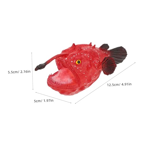 CLISPEED Mini Anglerfisch Modell Realistische Robuste Meereslebewesen Figur für Interaktives Lernspielzeug für Wissenschaftsklassen Sensorisches und Meeresentdeckung von CLISPEED